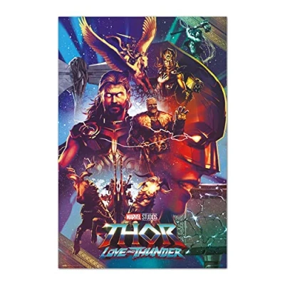 Image of Grupo Erik Marvel Thor love And Thunder Poster 36 x 24 inches / 91.5 61 cm Shipped Rolled Up Cool Posters Art &amp; Prints Wall