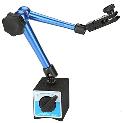 Image of comparatore centesimale, Hilitand Magnetic Gauge Base, Flexible Precision Strong Stand Base Holder for Dial Test Indicator (Blue)