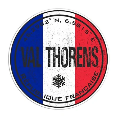 Image of 2 x 10cm Val Thorens Fun Vinyl Stickers Travel Sticker Laptop Luggage #23142 (10cm Wide)