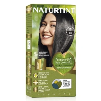 Image of Naturtint Permanent Hair Colour, 1N Ebony Black, Black