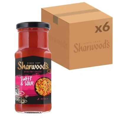 Image of Sharwood&#039;s Sweet and Sour Cooking Sauce, 425 g Jar (Pack of 6)