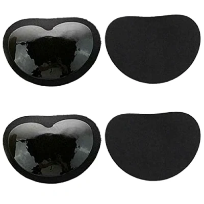 Image of 2 Pairs self Adhesive Bra Pad Enhancer Breast Inserts Push Up Pads One Pair of Bikinis Swimsuit Removable (Black x 2pairs)
