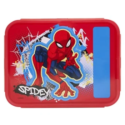 Image of Marvel Spider Man Street Lunch Box, Plastic, Red