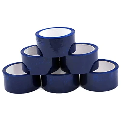 Image of 6 x Pro Plast Branded ® Blue Coloured Packing Parcel Tape 50mm 66M
