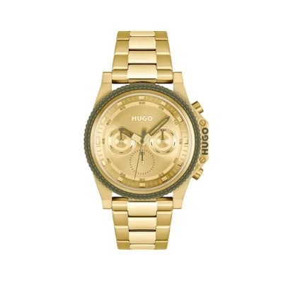 Image of HUGO Brave Chronograph watch, Men&#039;s, Size: One Size, Gold