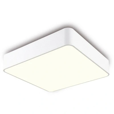Image of Fusion Flush Ceiling Light 40cm Square, 35W LED, 3000K, 2350lm, White