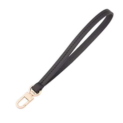 Image of Senral Wallet Strap Leather keychain Wrist Large Wristlet for Clutch/Purse/Pouch (Black Wristlets Gold Clasp)