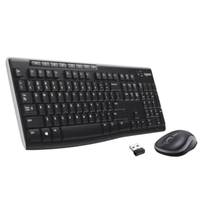 Image of Logitech MK270 Wireless Keyboard and Mouse Combo for Windows, QWERTY US International Layout Black
