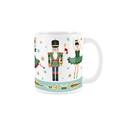 Image of Purely Home Nutcracker Suite Christmas Mug White Ballet Festive Coffee/Tea Gift Xmas Present 11oz