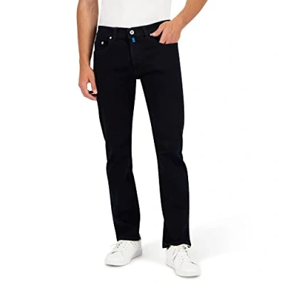 Image of Pierre Cardin Men&#039;s 5 Pocket Lyon Tapered Jeans, Blue/Black Used, 40W / 32L