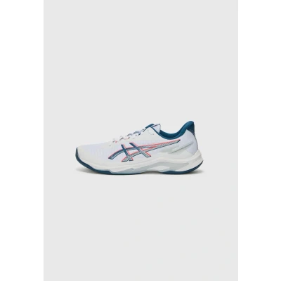 Image of Asics Netburner Ballistic FF 4 Handball shoes, Men&#039;s, Size: 12, White/mako blue shoes