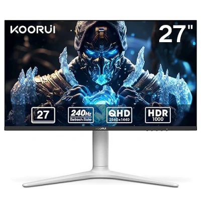 Image of KOORUI 27 Inch Gaming Monitor VA mini LED QHD 1440P, 240 Hz, HDR 1000, 1ms, DCI P3 95%, Adaptive Sync, HDMI/DisplayPort