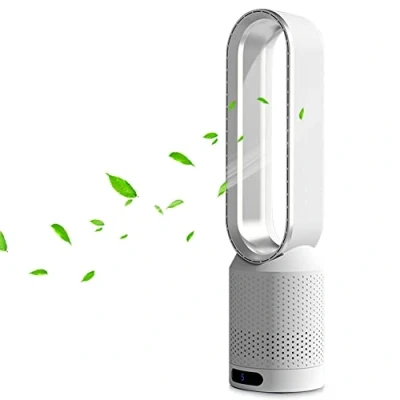 Image of SHAVINGFUN tower Fans bladeless fans,20&quot; fan with Remote Control&amp;Timer Function,8 Speeds,2H Timer,80Swing,Super Quiet Easy to Clean,Oscillating Fan,for Bedroom, Kitchen,Office