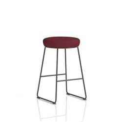 Image of Turin Stool Black Frame Bespoke Ginseng Chilli Seat Pad