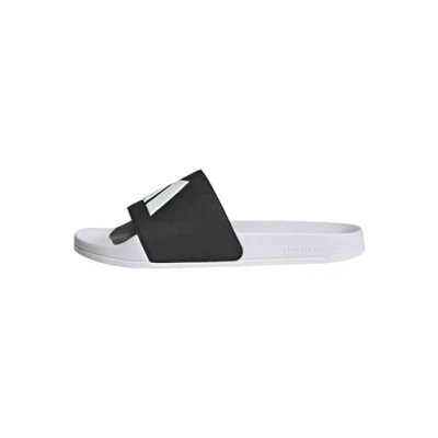 Image of adidas Unisex Adilette Shower Slides Flip Flop, Cloud White/Core Black/Cloud White, 13 UK
