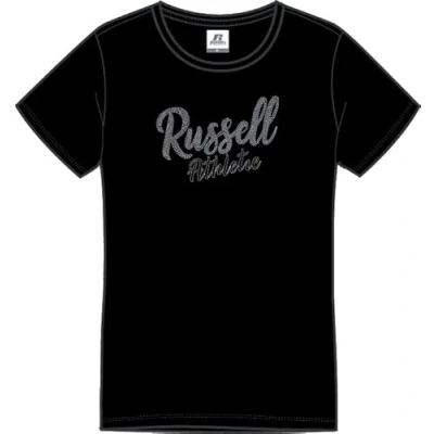 Image of RUSSELL ATHLETIC A31321 IO 099 STEFI S/S Crewneck TEE Shirt T Women&#039;s Black Size M