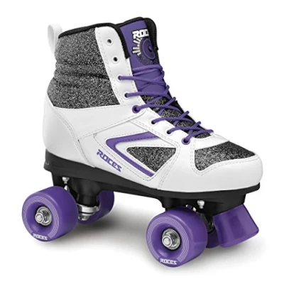 Image of Roces Kolossal Skating Roller Skate Street, Unisex, Kolossal, Glitter White Purple, 7 UK (41 EU)
