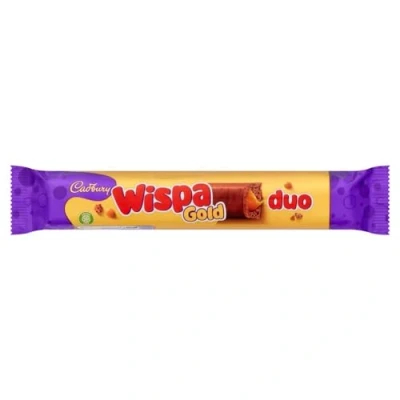 Image of Cadbury Wispa Gold Duo Chocolate Bar 67g x 32 Bars Imported from UK/Britain/England