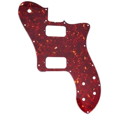 Image of Musiclily Pro 15 Holes Uncovered HH Guitar Pickguard for Mexico Fender 72 Tele Deluxe Style Electric Guitar, 4ply Vintage Tortoise