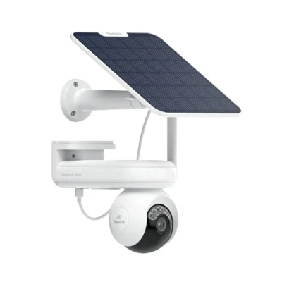 Image of Reolink 4K Security Camera Outdoor Wireless Altas PT Ultra+Solar Panel, 20000mAh Rechargeable Battery, F1.0, 2.4/5GHz Wi Fi 6, 355Pan &amp; 90Tilt, Smart Detection, Support up to 512GB microSD Card