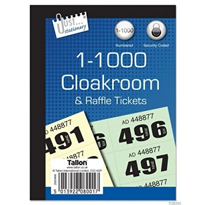 Image of 2xStationery cloakroom and raffle tickets 1 1000