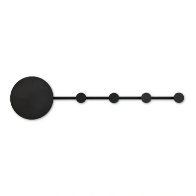 Image of Han Led Black Wall Lamp, Coat Hanging 2700K