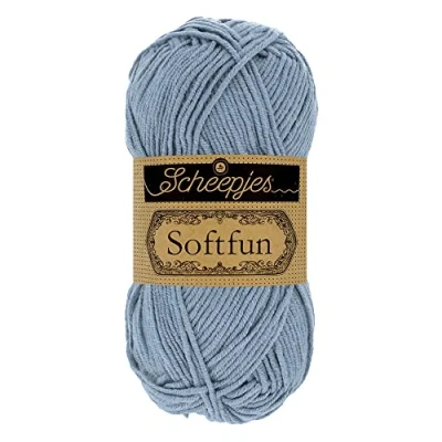 Image of Scheepjes Softfun 2602 Slate Blue Yarn 10x50g