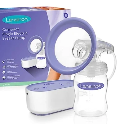 Image of Lansinoh Compact Single Electric Breast Pump Mains or Micro USB Operated