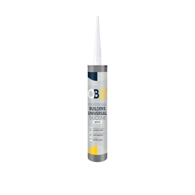Image of OB21 White Professional Builders Universal Silicone Low Modulus Neutral Curing Waterproof Weather &amp; UV Resistant 310ml