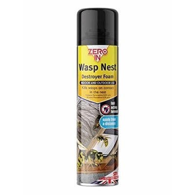 Image of 2x STV ZERO IN WASPS WASP NEST KILLER FOAM FOAMING SPRAY 300ML