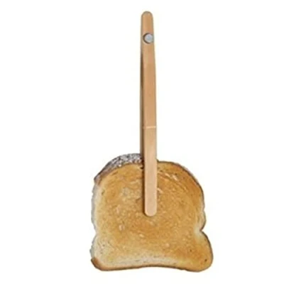 Image of Lakeland Magnetic Wooden Toast Tongs for Toasters 21cm Retrieve Safely No More Burnt Fingers