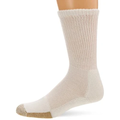Image of 1 Pair White Tennis Crew Socks with Thick Cushion Unisex 2.5 4.5 Thorlos