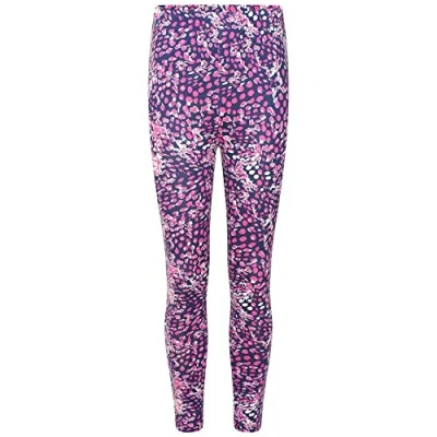 Image of Dare2b Kid&#039;s Partition Base Layer Set Leggings, Raspberry Rose Snow Leopard, 15 Years