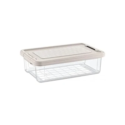 Image of DTD QUALITY MATTERS 6L Storage Box with Lids, Heavy Duty Strong &amp; BPA Free Stackable plastic Boxes, Multipurpose Clear Box, Tubs For Home, Office, Kitchen, Made in UK (Clear)