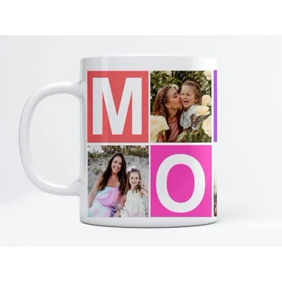 Image of EKAM Personalised Mum’s Custom Tea Mug Add Up to 6 Photos &amp; with Pattern Saying Mommy Gifts for Mom, Birthday Christmas Mother’s Day Presents (11oz Mug)