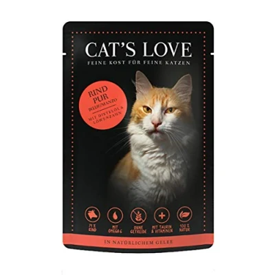 Image of Cat&#039;s Love Classic Wet Cat Diet Food Pure Beef
