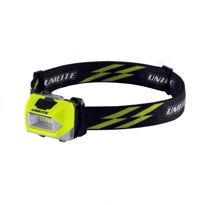 Image of Unilite 350 Lumen Rechargeable/3 x AAA Helmet Mountable Head Torch
