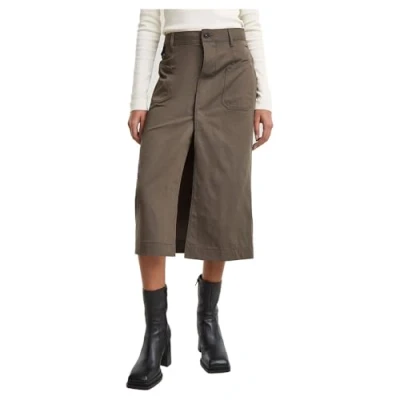 Image of G Star Women&#039;s Midi Utility Skirt, Brown (turf D25238 D728 273), 29