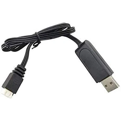 Image of YUNIQUE GREEN CLEAN POWER USB Charging Cable 7.4V for Drones Compatible with SYMA X8C/X8G/Hubsan H501S Connector, Suitable Lipo Batteries, Black, Plastic