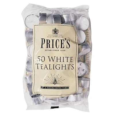 Image of Prices White Tealight 50 Piece in Bag Pack of 3 TE041628