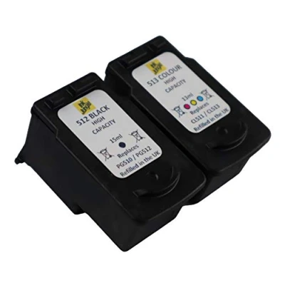 Image of Ink Jungle PG 512 Black &amp; CL 513 Colour Remanufactured Cartridge For Canon PIXMA MP272 Inkjet Printers