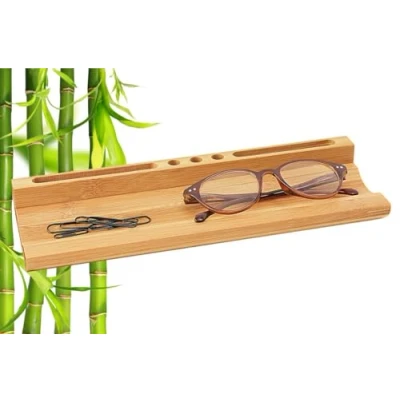 Image of Wedo 61 1807 Bamboo Desk Organizer with Smartphone Holder