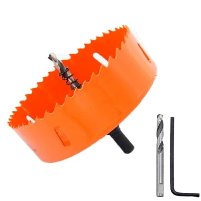Image of Hole Saw 145mm LAIWEI Cutter, with 1 Drill and Hex Key for Drilling Wood, PVC, etc., Tools 5 11/16&quot; inch