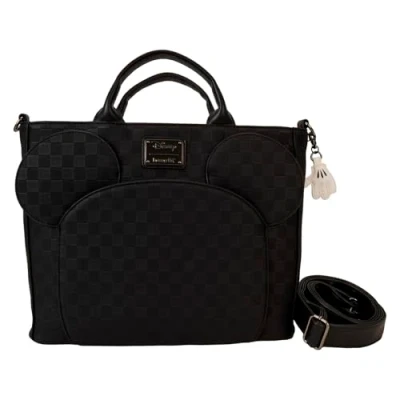 Image of Loungefly Mickey Mouse Checkered Texture Convertible Backpack &amp; Tote Bag