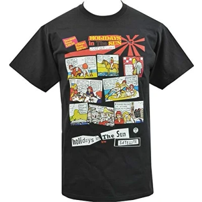 Image of Mens Punk T Shirt Holidays in The Sun Seditionaries Rock 1977 Satellite Black L
