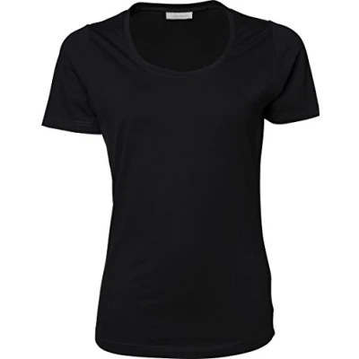 Image of Ladies Stretchy Tee Black Medium