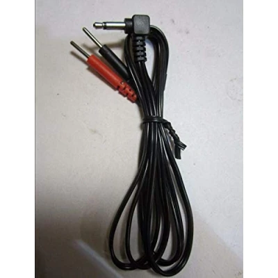Image of Electrode Lead Cord Wire Cable Male Plug 3.5mm with 2.0mm Pin 4 TENS Pad Connection