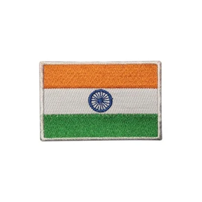 Image of India National Flag Iron On Patch Sew Embroidered Patch/Badge for Clothes