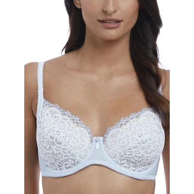 Image of Wacoal Lace Essentiel Full Cup Bra Celestial Blue/Navy 30E