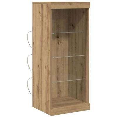 Image of vidaXL Sideboard with LED Lights Artisan Oak 41x37x100 cm